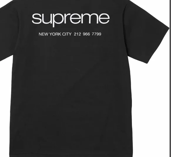 S White Short Black Information Store Tee L M XL NYC 23FW sleeved and 0330